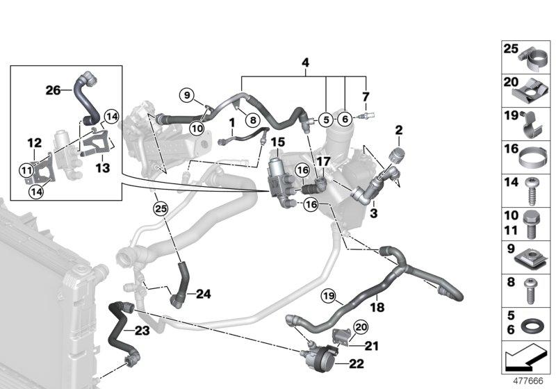 Holder electric coolant pump 11538514440