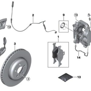 Caliper housing left 34116871583