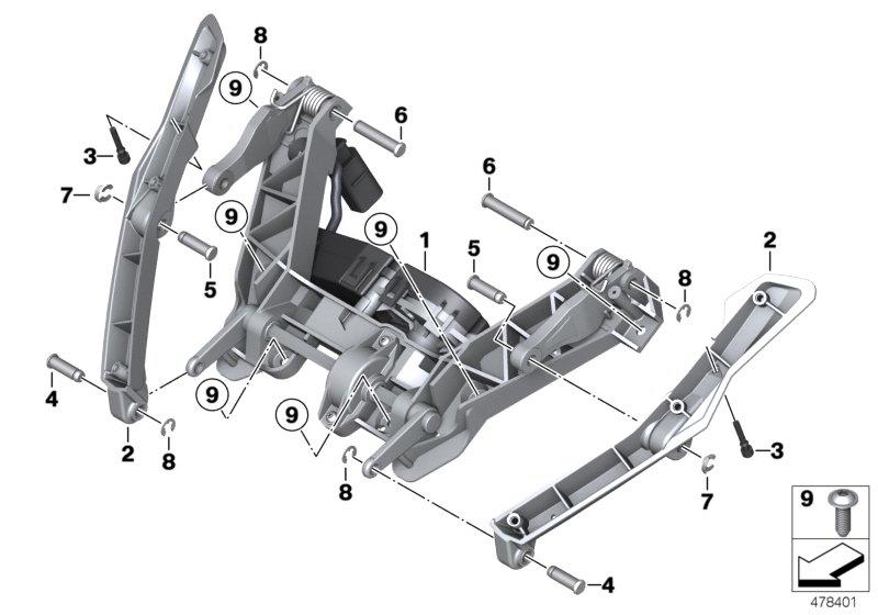 Windshield bracket left 46638557437