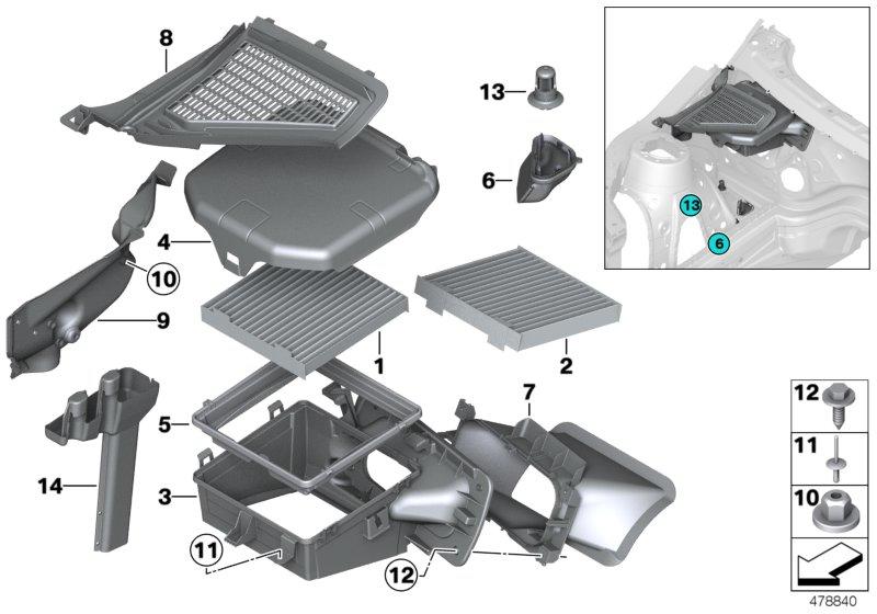 Lid filter box 64319184010