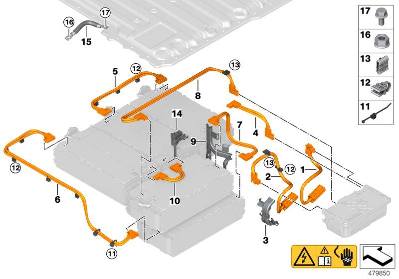 High-voltage battery line plus 61277544893