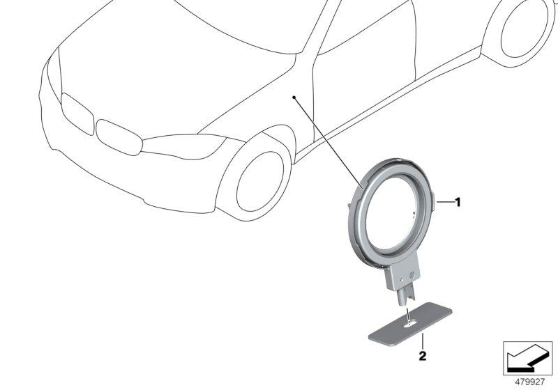 Light unit charge port door 63217409973