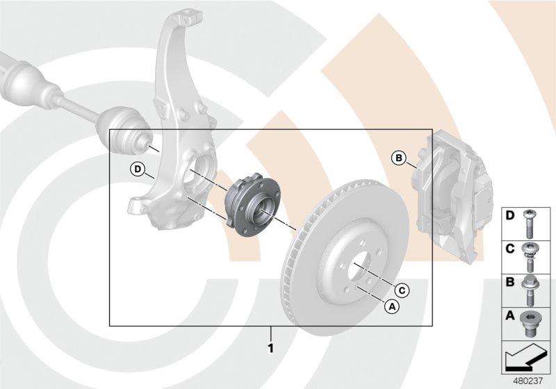 Repair kit front wheel bearing VALUE LINE 31202457371