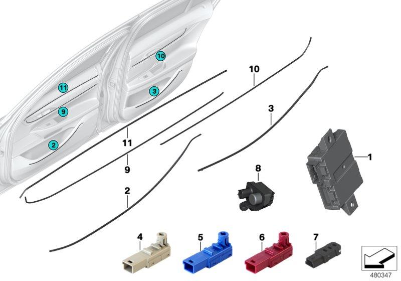 Optical fiber front right 63319301982