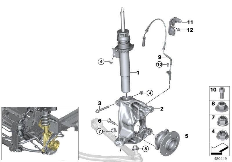 Front left shock absorber BASIS 31316880097