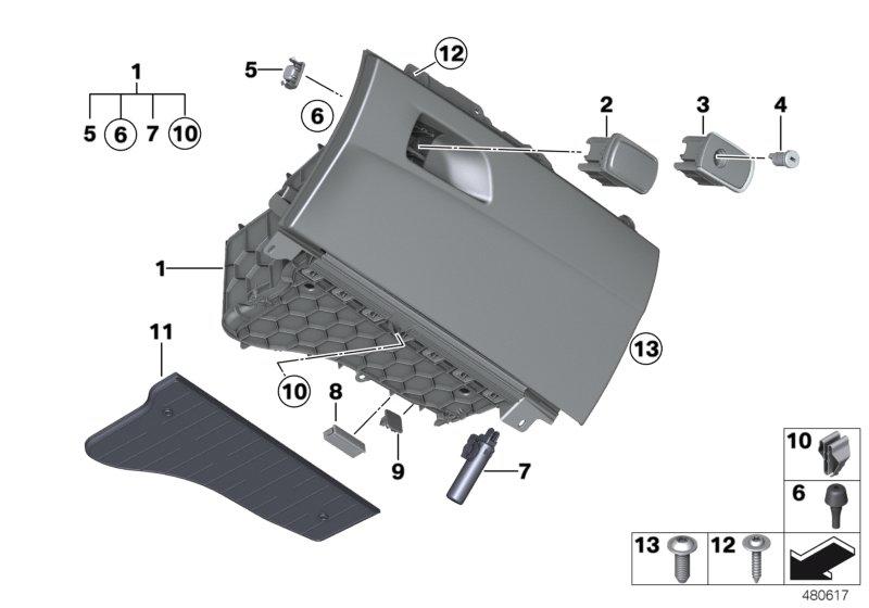 Inlay mat glove box 51169226050