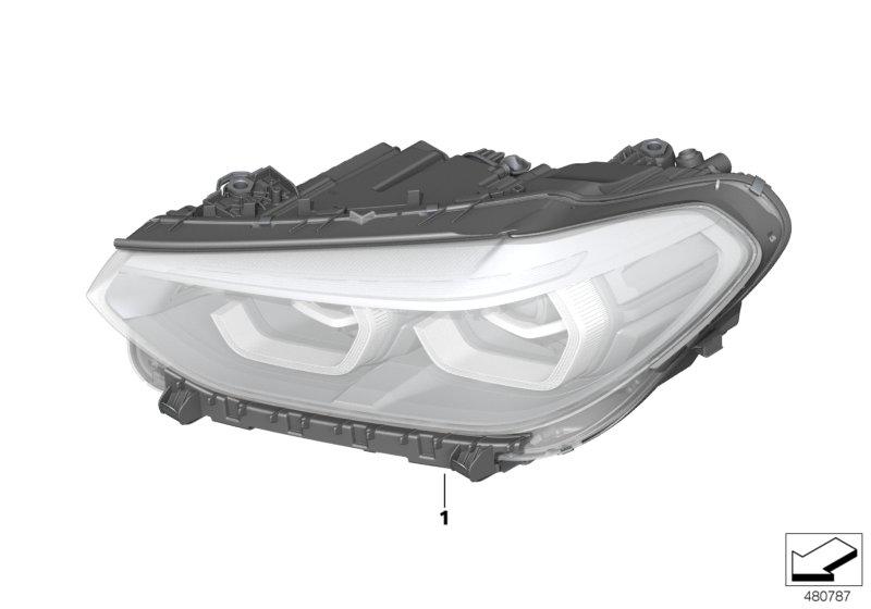 LED headlamps right 63117466132