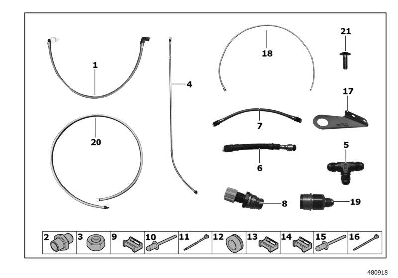 Fuel supply line TANK> TUNNEL 16128416743