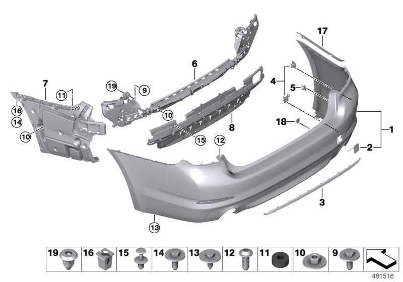 Molding rear bumper SPORT LINE 51127440046