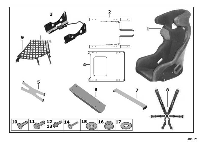 Seat console front SET 2015 52008417129