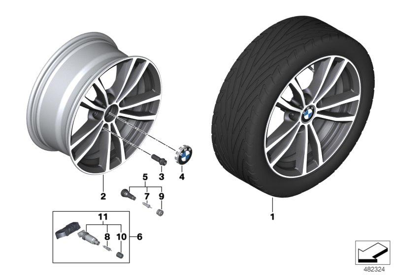 Light metal wheel disk Orbit Gray 75JX17 ET43 36116879186