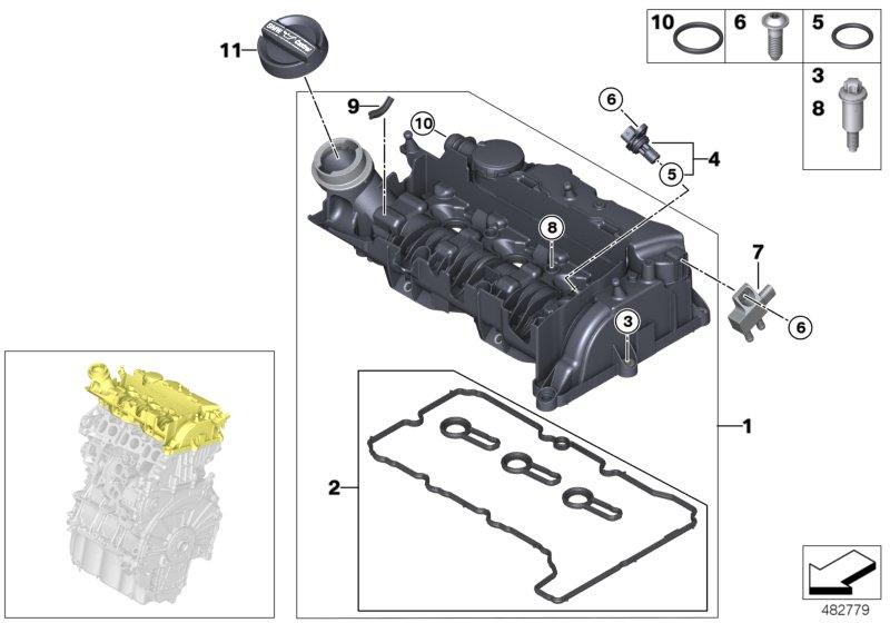 Dichtungssatz cylinder head cover 11128583292