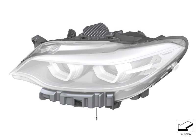 LED headlights left 63117469777