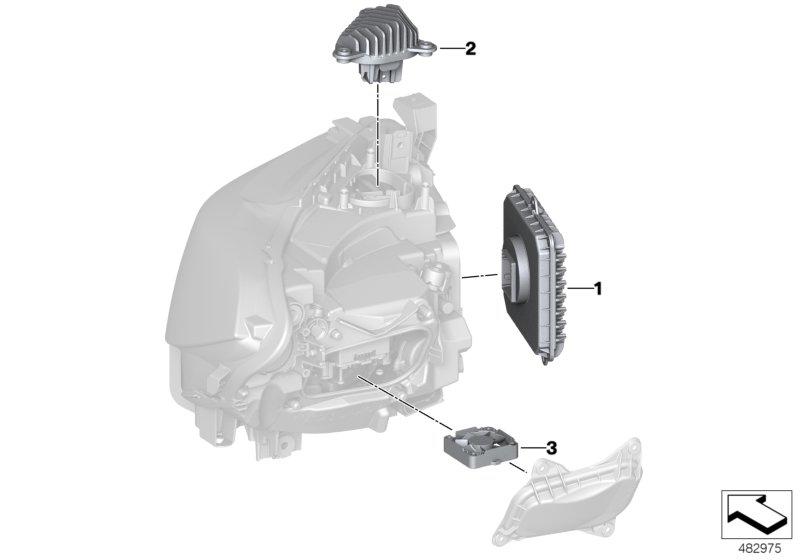 LED daytime running lights module right 63117494852