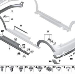 Panel RH rear wheel arch FLAP 51777376878