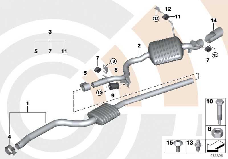 Mounting kit silencer VALUE LINE 18302455252