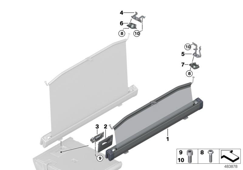 Separating net roller blind BLACK 51477466711