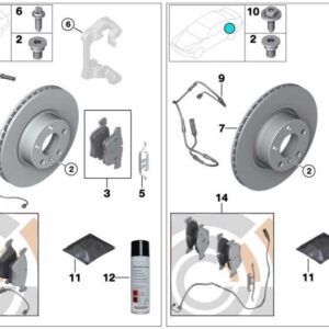 Set of brake pads with the brake lining sensor VALUE LINE 34112449270