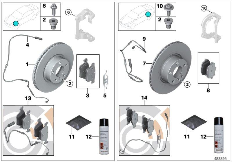 Set of brake pads with the brake lining sensor VALUE LINE 34112449271