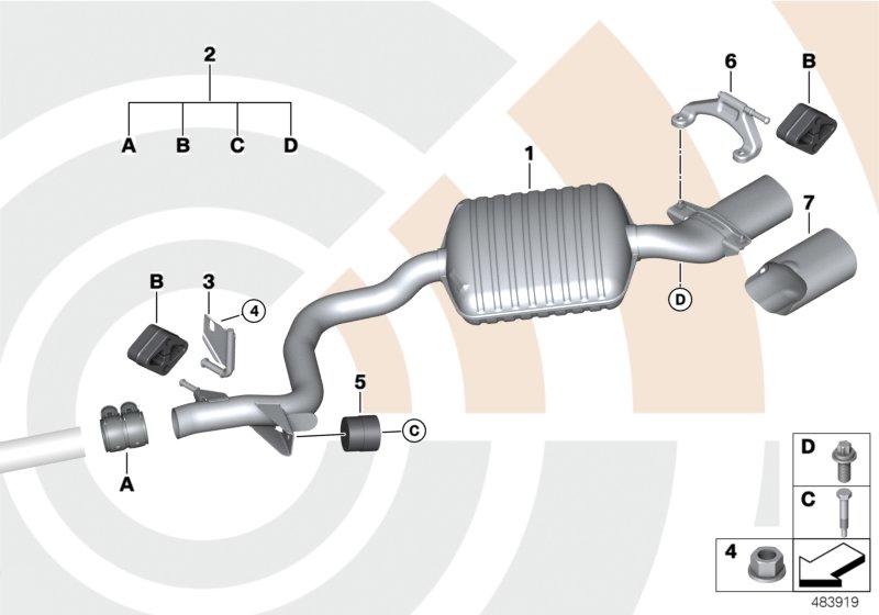 Mounting kit silencer VALUE LINE 18302455263