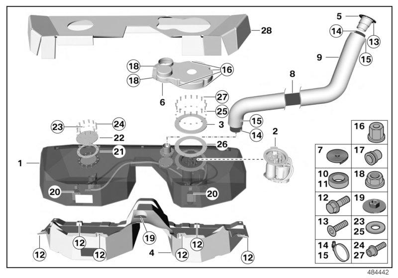 Petrol tank TANK PAN 16008416501