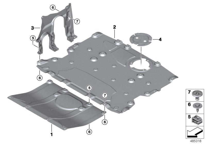 Engine compartment shielding DIESEL 51757401463