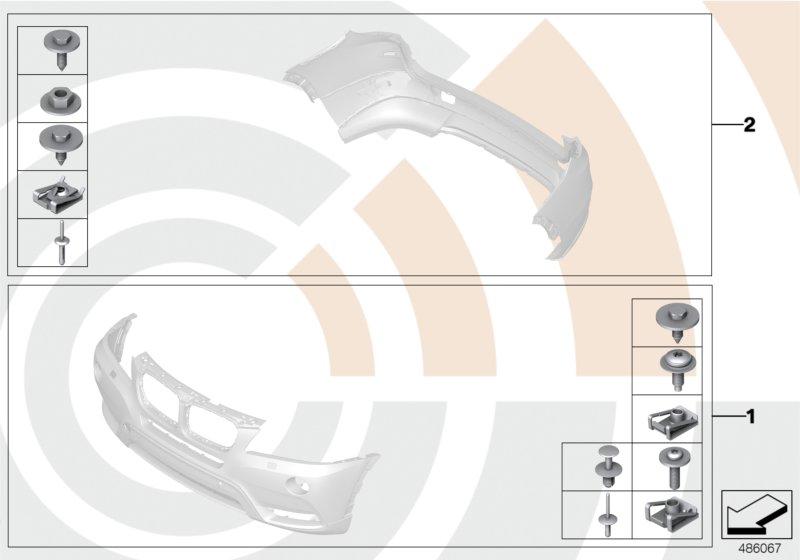 Set attachments front bumper VALUE LINE 51112457469