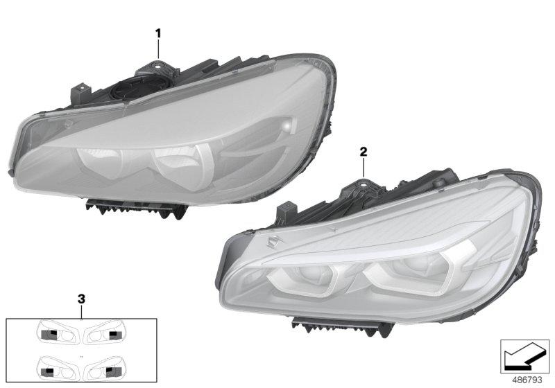 LED headlights AHL right 63118739858