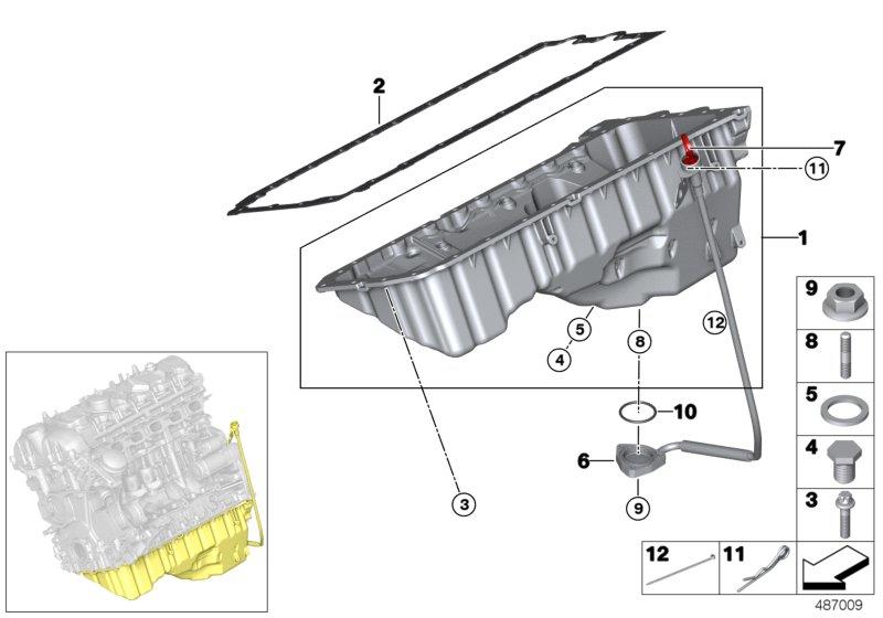 Guide tube dipstick 11138336002