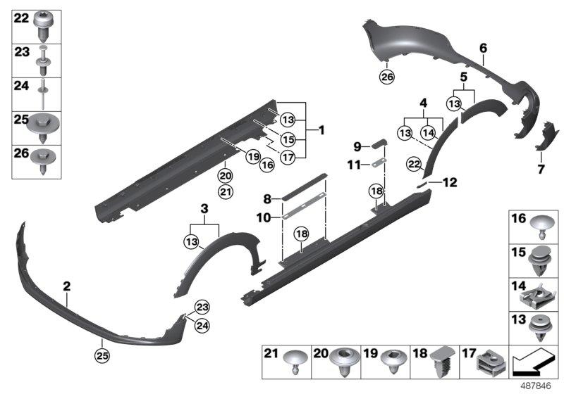 Panel RH front wheel arch PMA 51777448118