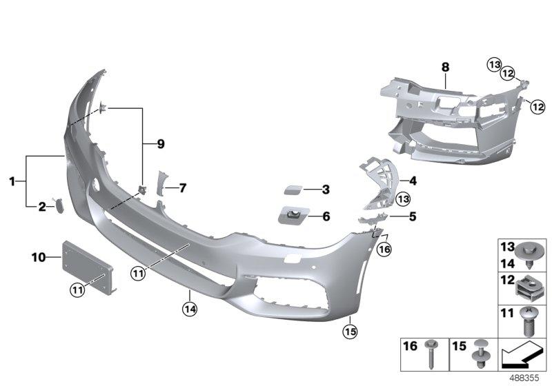 License plate holder 51138070399