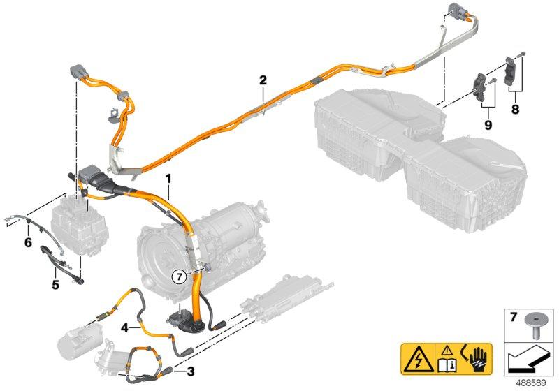 High-voltage cable set SLE EME 61126823572