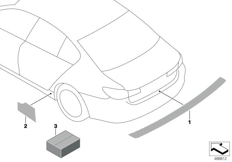 Sill protectors Set transparent G30 G31 G38 51912452494