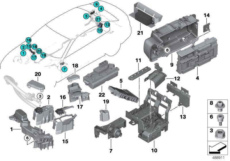 Power distribution rear HIGH 61149377502