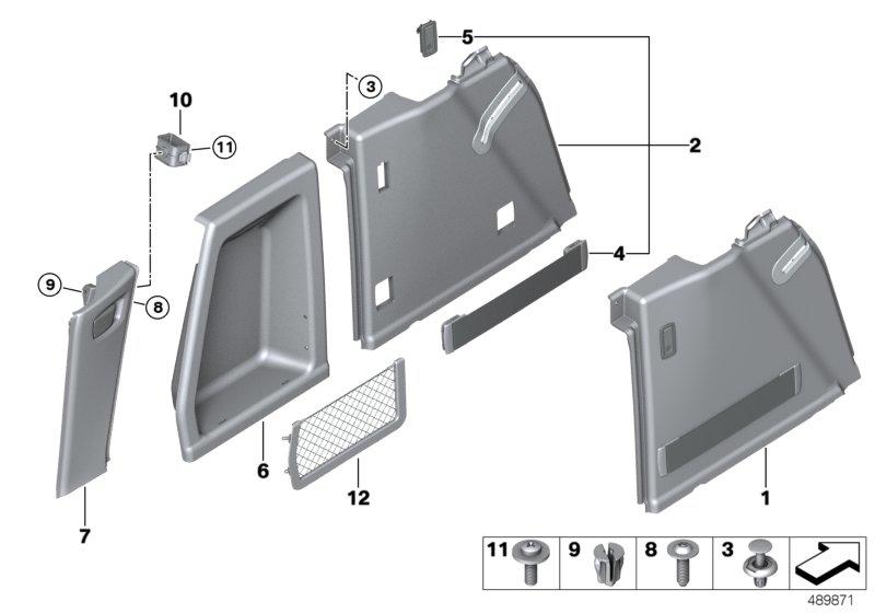 Network storage compartment luggage compartment BLACK 51479471112