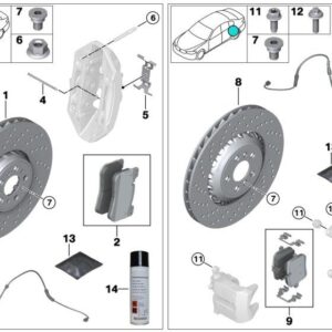 Repair kit asbestos-free brake pads 34117991033