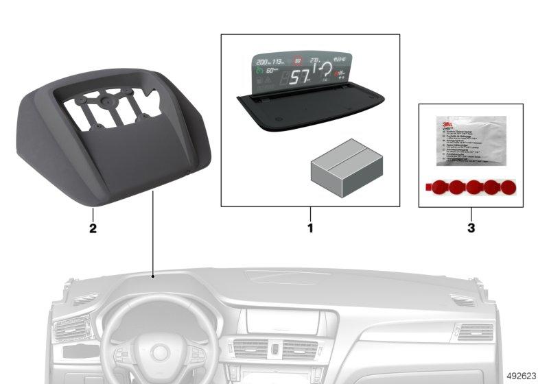 Recording BMW Head-Up Screen FOR BMW HUS LHD 62302459498