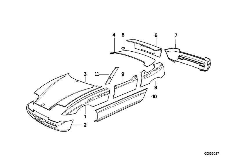 PRIMED tail trim 51128121365