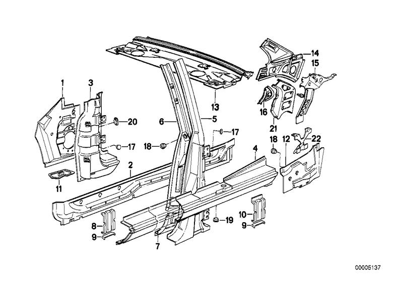 Middle left column with strike plate 41211947459