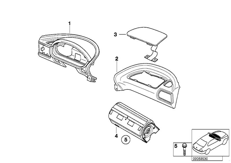 I-board above driver's side leather MOOSGRÜN 51458401563