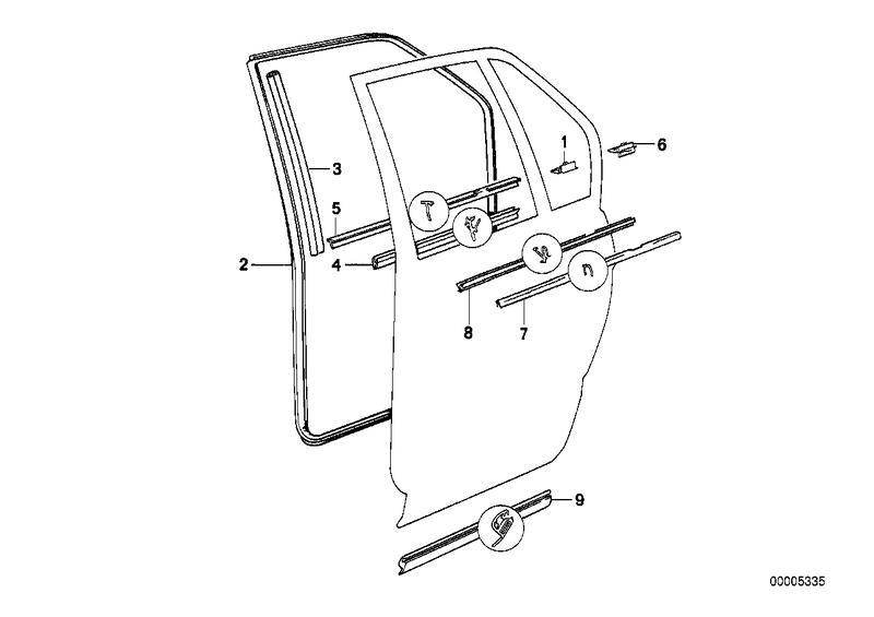 Breast welt rear left CHROME 51221928187