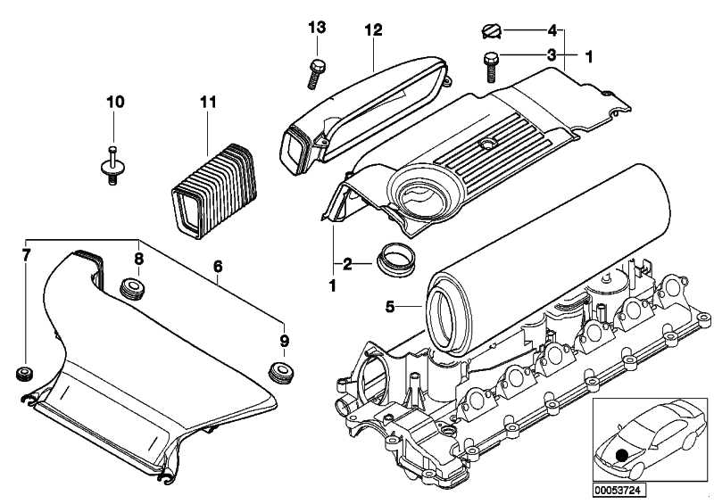 Intake silencer cover 13712249717