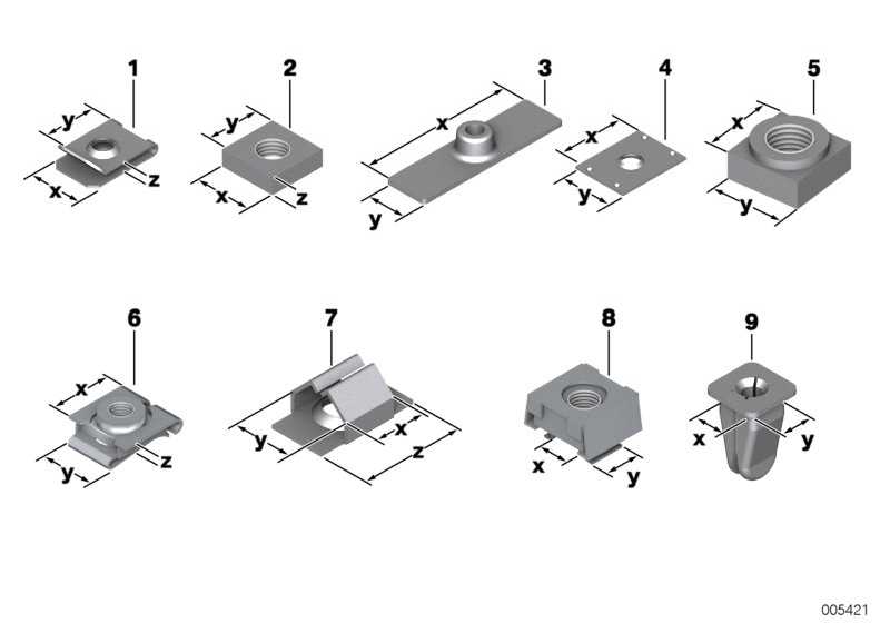 Expanding nut TS 4 1er 5er 3 6 7 Series 8-X1 X3 X5 X6 Z1 Z3 Z4 MINI 51321960663