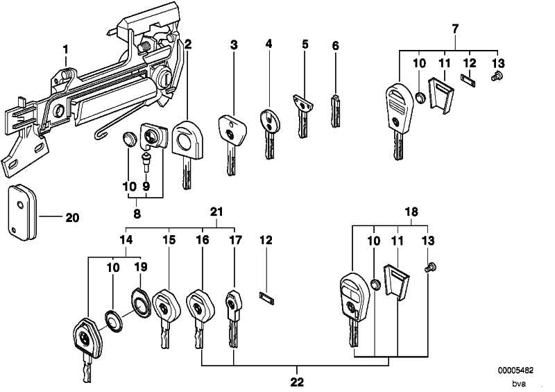 Master key illuminated code 3 Series 5 Series 7 Series Z3 51218205311