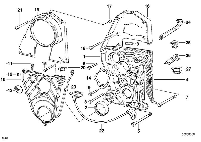 Control housing upper part 11141734293