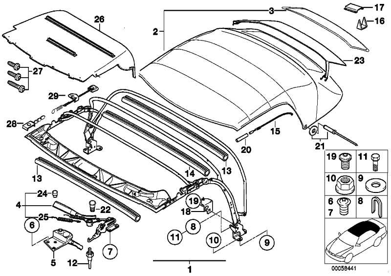 Rear window with zipper Z3 54318401027