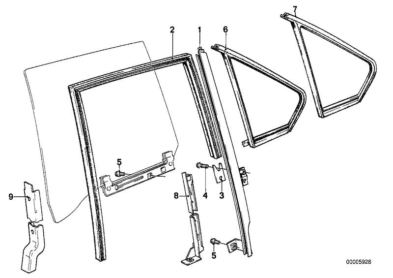 Guide rail rear left 51341900493