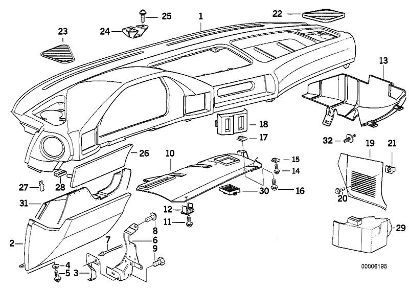 Side cover front right PARCHMENT 51438126450