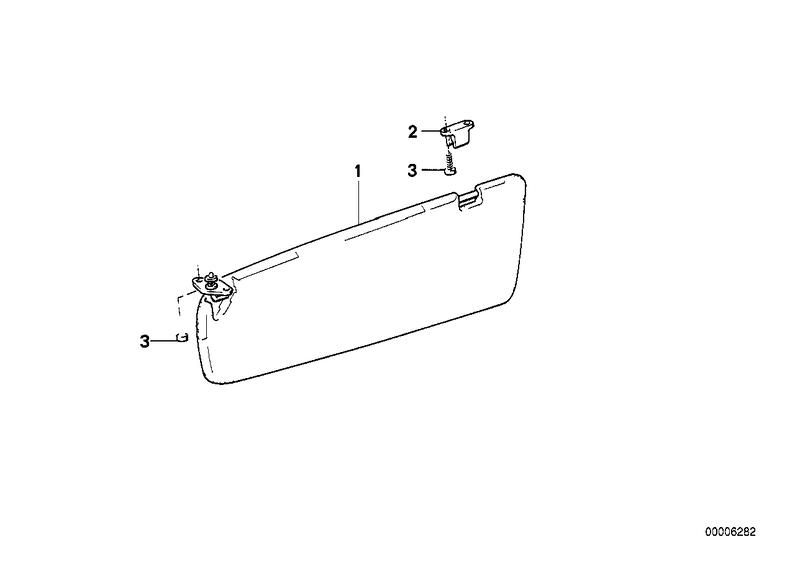 Sun visor right ANTHRAZIT 51161917900