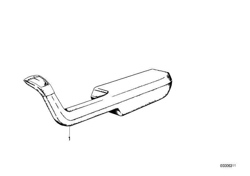 Armrest front right BLACK 51411859122